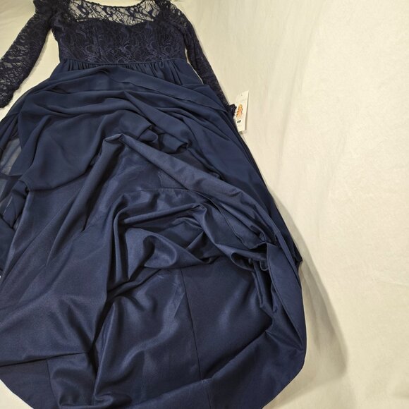 HAYLEY PAIGE Victorian ROMANTIC-GOTHIC Whimsigoth NAVY Formal Dress Size 14 NEW! - Picture 12 of 17